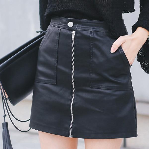 ETHEL- leather skirt - Nikolleta